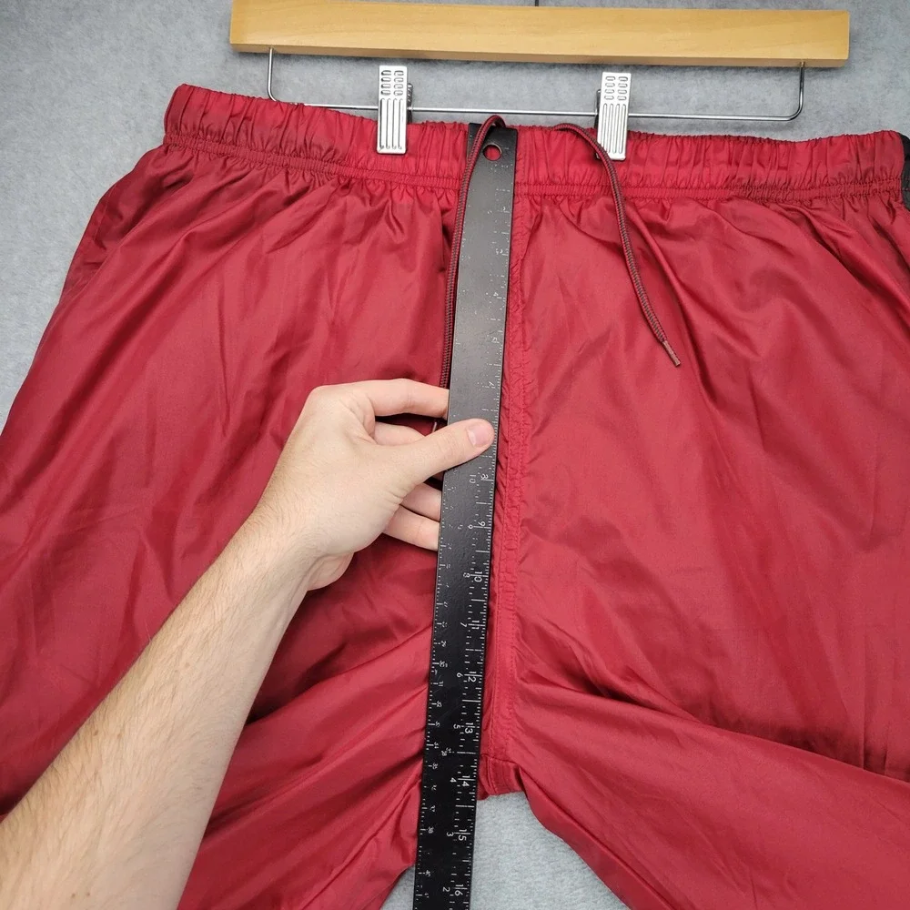 Starter Track Pants Mens L Grey Red Reversible Y2K Nylon Windbreaker Wide Leg